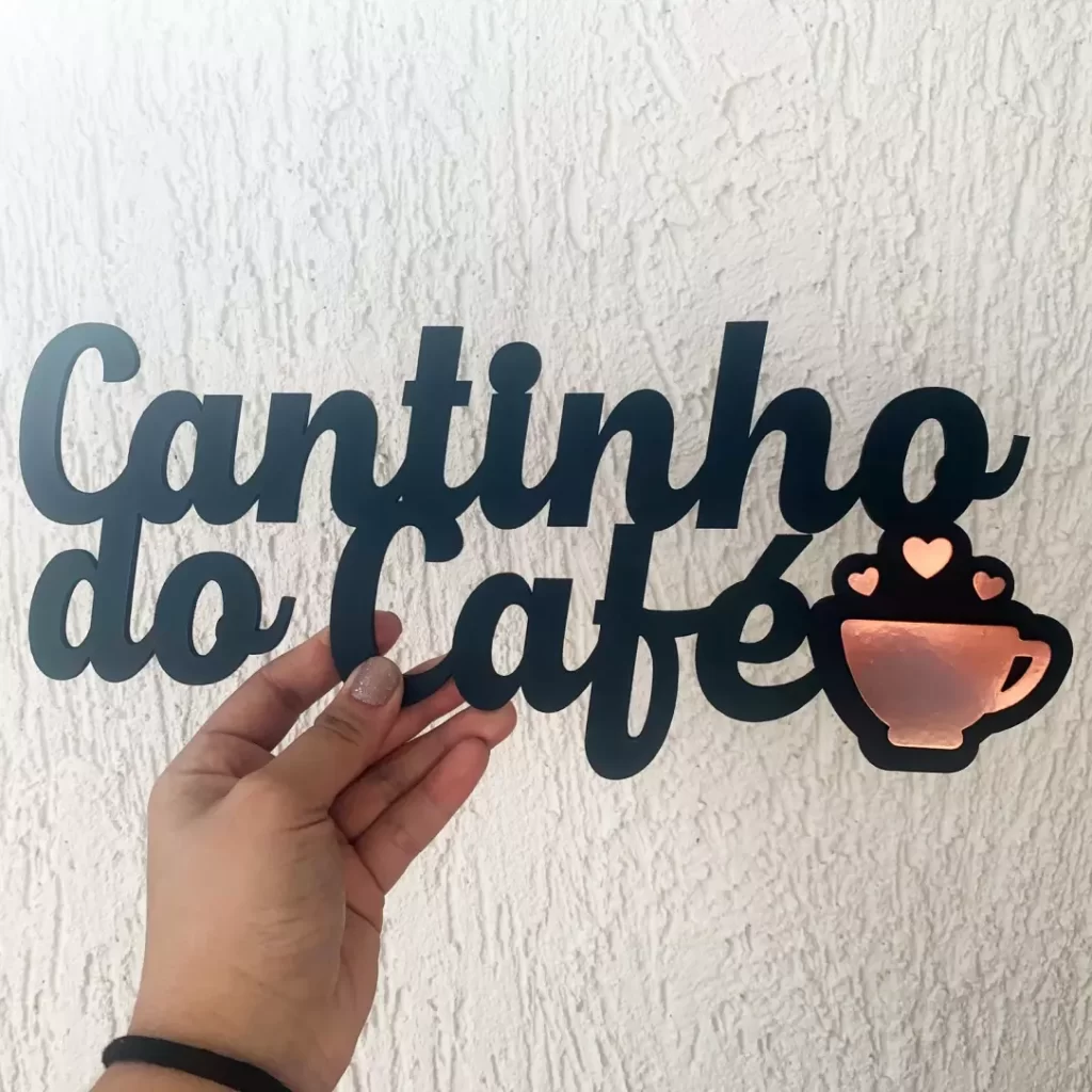Placa de Parede "Cantinho do Café" MDF