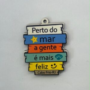 PLAQUINHA PERTO DO MAR A GENTE - Imagem 1